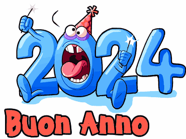 GIF animata divertente festeggiamo il nuovo 2024