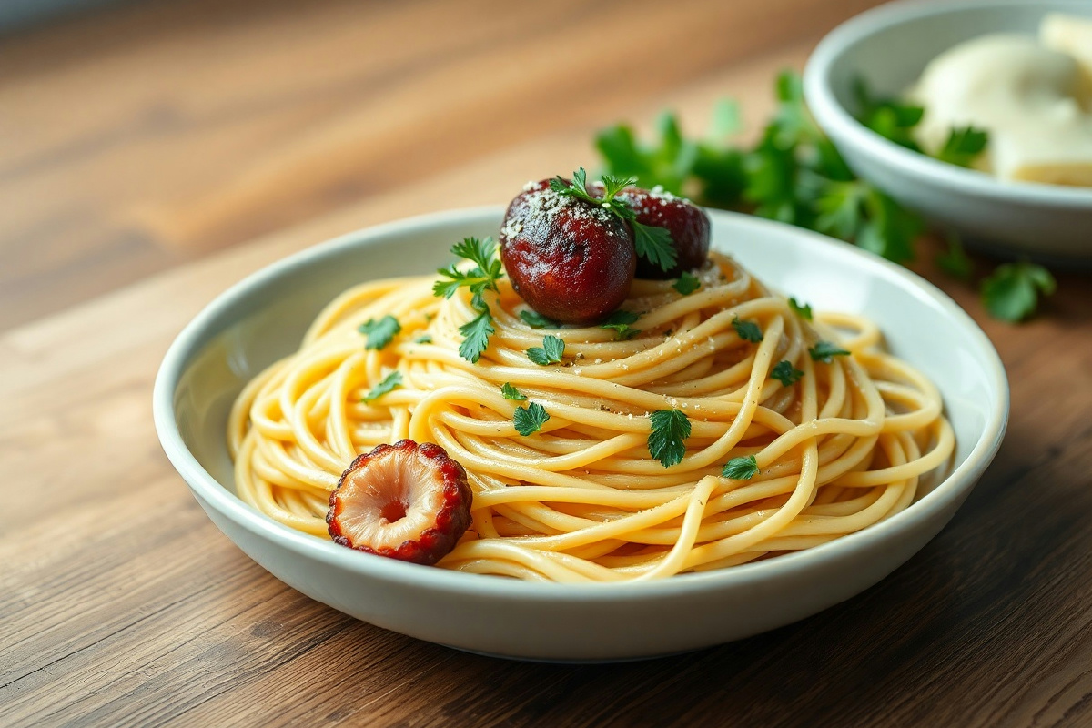 Un piatto che racconta storie di mare: spaghetti al polpo da preparare con passione e semplicità